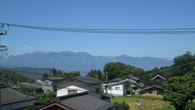 2階 西側ベランダから望む中央アルプス